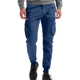 Herren Cargo Hose Taschen Baumwolle Freizeithose Loose Fit Arbeitshose Jogginghose Herren Winter warm Hose Cargo Baggy Jogginghose Grün Herren