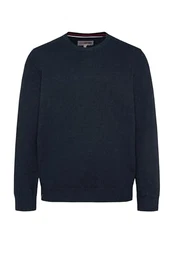 Herren Pullover mit Rundhalsausschnitt Blue Navy XL