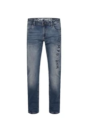 Herren Jeans NI:CO Regular Fit Denim mit Artwork Dark Blue Printed 33 30