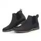 Hawkwell Herren-Chelsea-Boots in Übergröße, klassische, legere Stiefeletten in Normal- und Übergrößen, schwarzes PU, EU 41