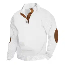 Poloshirts Für Herren Oversized Hoodie Männer Warehouse Deal Alltägliches Hoodie Oversize Lässig Kragen Herren Sweatshirt Bequem Weihnachtspullover Winter Klamotten weiß M
