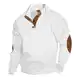 Poloshirts Für Herren Oversized Hoodie Männer Warehouse Deal Alltägliches Hoodie Oversize Lässig Kragen Herren Sweatshirt Bequem Weihnachtspullover Winter Klamotten weiß M