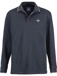 Herren Langarm-Poloshirt Milanvetzo dunkelblau 60