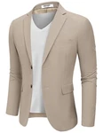 COOFANDY Sakko Herren Blazer Slim Fit Anzugjacken Business Freizeit Khaki