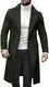 AIEOE Herren Mantel Herbst Winter Lang Trenchcoat Slim Fit Zweireiher Wintermantel Revers Herrenmantel Casual Business Winterjacke, EU M (Asie L)