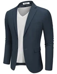 COOFANDY Sakko Herren Blazer Slim Fit Anzugjacken Business Freizeit Navyblau