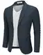 COODANDY Sakko Herren Blazer Sportlich Jackett Freizeit Anzugjacken Sportsakko Business Modern Navyblau M