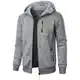 Aoouekul Herren Hoodie Sweatjacke Langarm Pullover Zip Kapuzenpullover Sweatshirts Mode Kapuzenjacke Männer Kapuzenpulli mit Reißverschluss Sport Style Casual (Hellgrau,M)