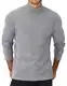 COOFANDY Herren Rollkragenpullover Rollkragenshirt Thermoshirt Slim Fit Langarmshirt Basic Casual Stehkragen Unterhemd Langarm-Oberteil Unterziehrolli Sweatshirt Grau-2-Rollkragen M