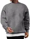 JMIERR Baumwolle Sweatshirts Pullover für Herren 2024 Casual Basic Langarm Hoodie Sweater Dunkelgrau M