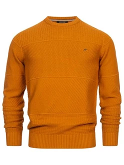 Indicode Herren Injustice Pullover mit Rundhals-Ausschnitt Caramel