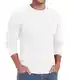 Sailwind Sweatshirt Herren Pullover Langarmshirt Lässig Rundhalsausschnitt Weiche Waffel Strickpullover Hautfreundlich Feinstrick Herren Herbst Winterpullover (Weiß, M)
