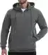 Peakwell Herren Kapuzenpullover Warme Pullover Half-Zip Hoodies Sweatshirts mit versteckter Reißverschlusstasche (Dunkelgrau, M)