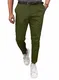 Meilicloth Herren Chino Hose Anzughose Herren Chinohose Stretchhose Herren Baumwolle Sporthose Casual Freizeithose mit Enger Passform Grün 34