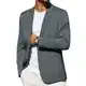 PJ PAUL JONES Sakko Herren Sportlich Slim Fit 2 Knöpfe Anzugjacke Blazer für Freizeit Business Hochzeit (M, Grau)
