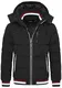 behype. Herren warme Winterjacke mit abnehmbarer Kapuze Kurze Steppjacke Outdoorjacke Jacket Puffer-Jacke OR_1214-Black-Red-M