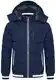 behype. Herren warme Winterjacke mit abnehmbarer Kapuze Kurze Steppjacke Outdoorjacke Jacket Puffer-Jacke OR_1214-Navy-Grey-M