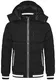 behype. Herren warme Winterjacke mit abnehmbarer Kapuze Kurze Steppjacke Outdoorjacke Jacket Puffer-Jacke OR_1214-Black-Grey-M
