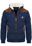 behype. Herren Winterjacke Kurze Steppjacke Piloten-Stil (OR_1215) Navy (OR_1215-Navy-M)