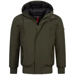 Alpwall Herren Winter Jacke Gefüttert Grün Gr. M