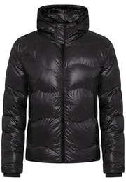 Herren warme Winterjacke mit Kapuze kurze Steppjacke Outdoorjacke Pufferjacke Übergangsjacke Mens Jacket S2_MJ-ISAIAH-Schwarz-M