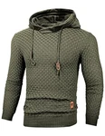 TARAINYA Kapuzenpullover Herren Langarm Hoodie Casual Sweatshirt Kordelzug Pullover Hoody Armeegrün