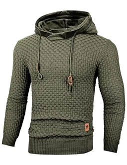 TARAINYA Kapuzenpullover Herren Langarm Hoodie Casual Sweatshirt Kordelzug Pullover Hoody Armeegrün