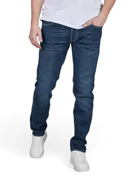 Jeans Herren Stretch Slim Fit JJIGLENN Jeanshose Hose Denim, Länge:32L, Farbe:Blue Denim (CB 142), Weite:32W