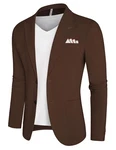 PJ PAUL JONES Herren Freizeit Anzugjacken Regular Fit 2 Knöpfe Einfarbig Sportlich Modern Anzug Jacke Braun