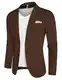 PJ PAUL JONES Herren Freizeit Anzugjacken Regular Fit 2 Knöpfe Einfarbig Sportlich Modern Anzug Jacke Braun M