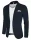 PJ PAUL JONES Herren Freizeit Anzugjacken Regular Fit 2 Knöpfe Einfarbig Sportlich Modern Anzug Jacke Marineblau M