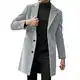 Mantel Herren Lang Wollmantel Elegant Wintermantel Wolle Trenchcoat Freizeit Übergangsmantel Slim Fit Herren-Mäntel mit Taschen Oversized Herbstmantel Bequeme Herrenmantel
