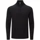 Charles Wilson Baumwollpullover mit Reißverschluss für Herren (S, Black (0524))
