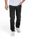 JACK & JONES Jeans Herren Stretch lang Straight Fit JJICLARK Jeanshose Hose Denim, Länge:32L, Farbe:Black (CB 137), Weite:32W