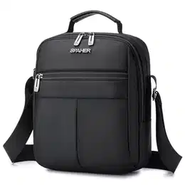 Herren Umhängetasche Herrentasche Zum Umhängen Sling Bag Oxford Messenger Bags Handgelenktasche Herren Schultertasche Crossbody Bag wasserdichte Männer Handtaschen für 11 Zoll IPad Schwarz