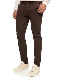 Herren INGeoport Chinohose aus 98% Baumwolle mit Gürtel Herrenhose Chino für Männer Demitasse 32/32