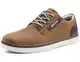 Pyrathon Sneakers Herren Schuhe Business Leichte Oxford Freizeitschuhe 41-46EU(41EU,Braunblau)