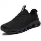 URDAR Sneaker Herren Sportschuhe Laufschuhe Walkingschuhe Turnschuhe Fashion Atmungsaktiv Leichte Freizeit Fitness Jogging(Schwarz Weit,41EU)