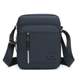 Vologle Umhängetasche für Herren, Handtasche Herrentasche Klein, Mode Crossbody-Tasche Mit Reflektierenden Streifen für Den täglichen Gebrauch, Freizeit (Schwarz)