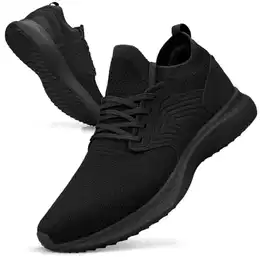 Sportschuhe Herren Turnschuhe Laufschuhe Sneaker Herren Schuhe Freizeit Walkingschuhe Straßenlaufschuhe Tennis Fitness Jogging Leichtge Schlüpfen Casual Schuhe Schwarz 41EU