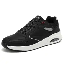 Sneaker Herren Sportschuhe Luftkissen Schuhe rutschfeste Freizeitschuhe Turnschuhe Mode Leichte Trainers Größe 41-46 EU (Schwarz,42 EU)