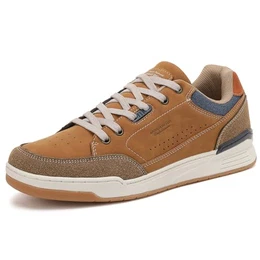 Schuhe Herren Sneaker Business Freizeitschuhe Lace Walkingschuhe rutschfest Trainers Leichte Sportschuhe Größe 41-46 EU(Hellbraun,41 EU)
