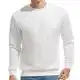 VEIISAR Herren Sweatshirt mit Rundhalsausschnitt Männer Basic Pullover Langarmshirts Freizeit Sport Shirt (616 White M)