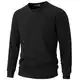 VEIISAR Herren Sweatshirt mit Rundhalsausschnitt Männer Basic Pullover Langarmshirts Freizeit Sport Shirt (616 Black M)
