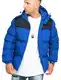 behype. Herren warme Winterjacke mit Kapuze Steppjacke Puffer-Jacke J14 (DE/NL/SE/PL, Alphanumerisch, M, Regular, Regular, Panel-Royal)