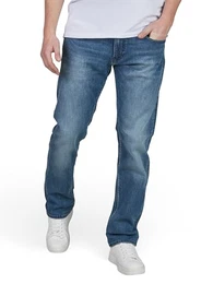 Jeans Herren Stretch Straight Fit Grover Jeanshose Hose Denim, Länge:32L, Farbe:Medium Blue Denim (MA972Z.000.917.009), Weite:32W