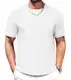 EKLENTSON Sommer Tshirt Herren Baumwolle Shirt Kurzärmeliges Einfarbig Tees mit Rundhals-Ausschnitt (M, Weiß)