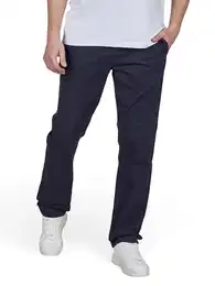 Chino Hose Herren Regular Fit Stretch Stoffhose Einfarbig, Länge:32L, Größe:Knitted Navy (10690), Weite:32W