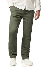 . Herren Chino Hose Regular-Fit mit Stretch Jeans Chinohose Straight-Leg Jeanshose Men's Pants DC_C-3004-Khaki-W32/L32