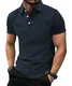 SwissWell Poloshirt Herren Kurzarm Atmungsaktiv T Shirt für Herren Sommer Tennis Polo Shirts Männer Marineblau M